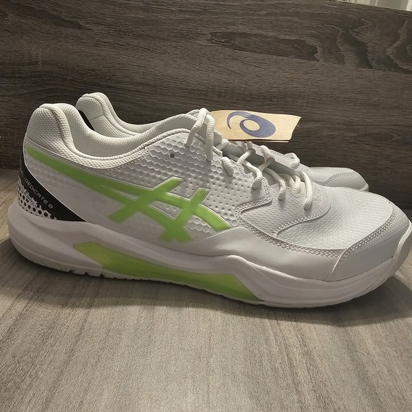 Asics Other - Asics Gel-Dedicate 8 White Green Pickleball‎ Tennis Shoes 1041A409 Men Sizes